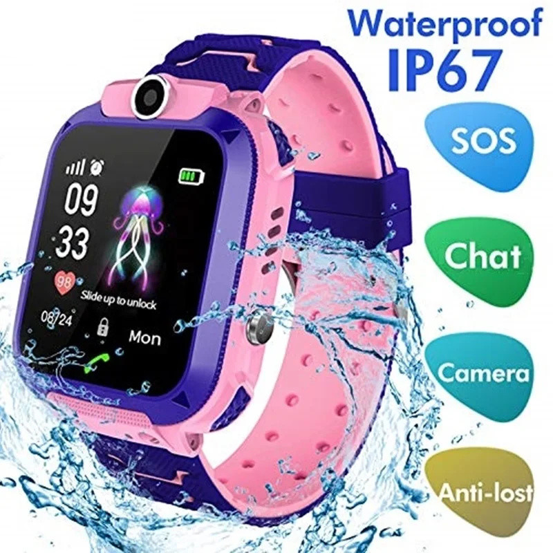 Smartwatch Digital Watches For Boys - Детские умные часы 2G, SOS-вызов, LBS,