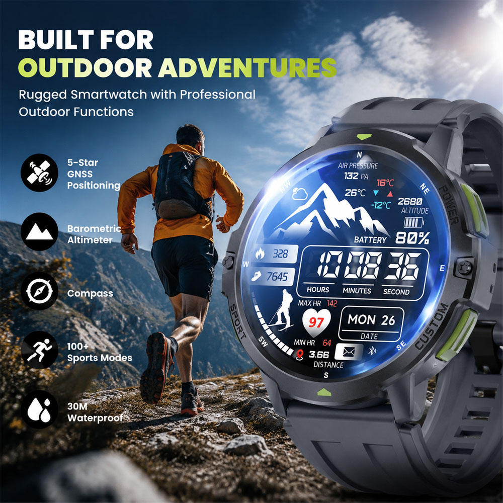 Smartwatch Timex Watches For Men - Новые военные смарт-часы 2026 года с