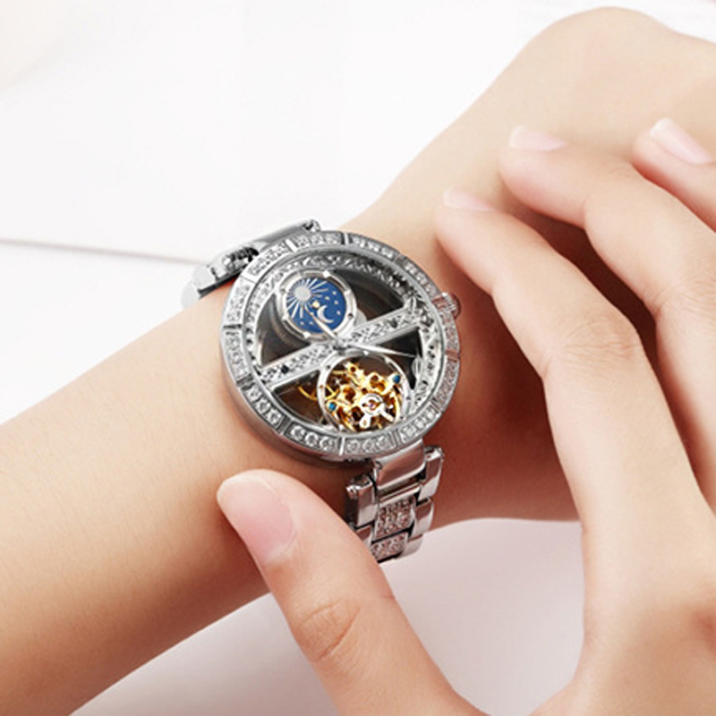 Skeleton Mechanical Watch - Женские часы, автоматические женские роскошные модные