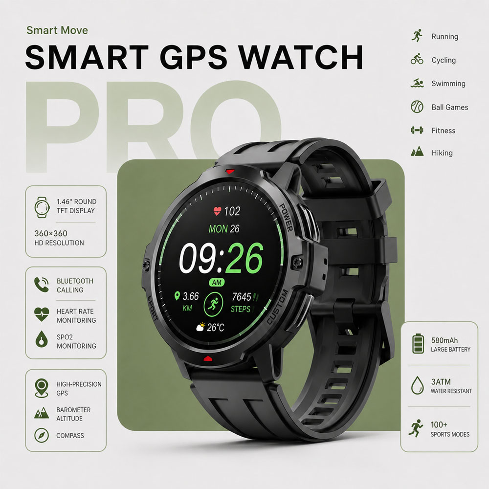Smartwatch Timex Watches For Men - НОВЫЕ Смарт-часы с GPS 1,46 дюйма,