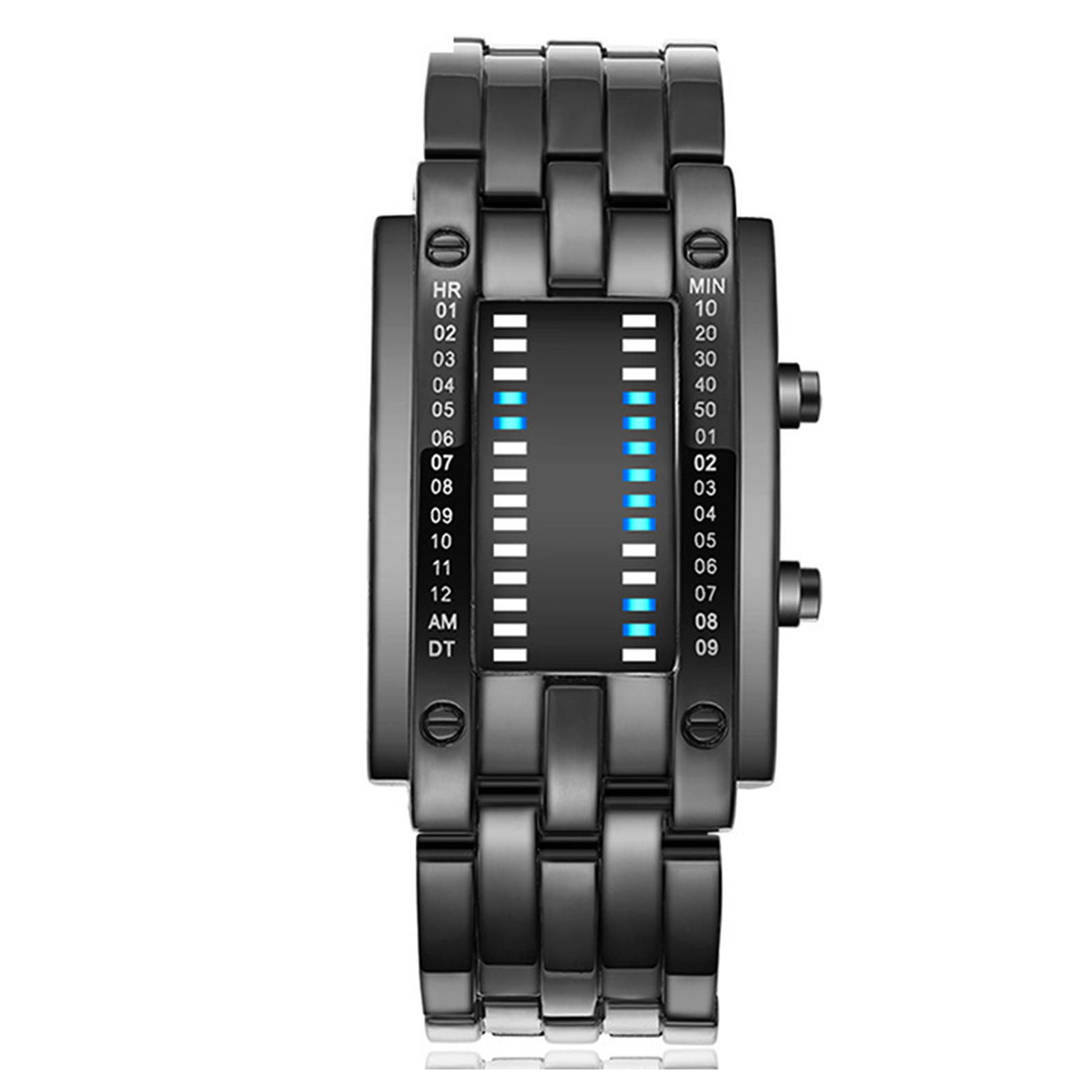 Smartwatch Premium Watches For Men - Премиальные бинарные матричные синие светодиодные цифровые