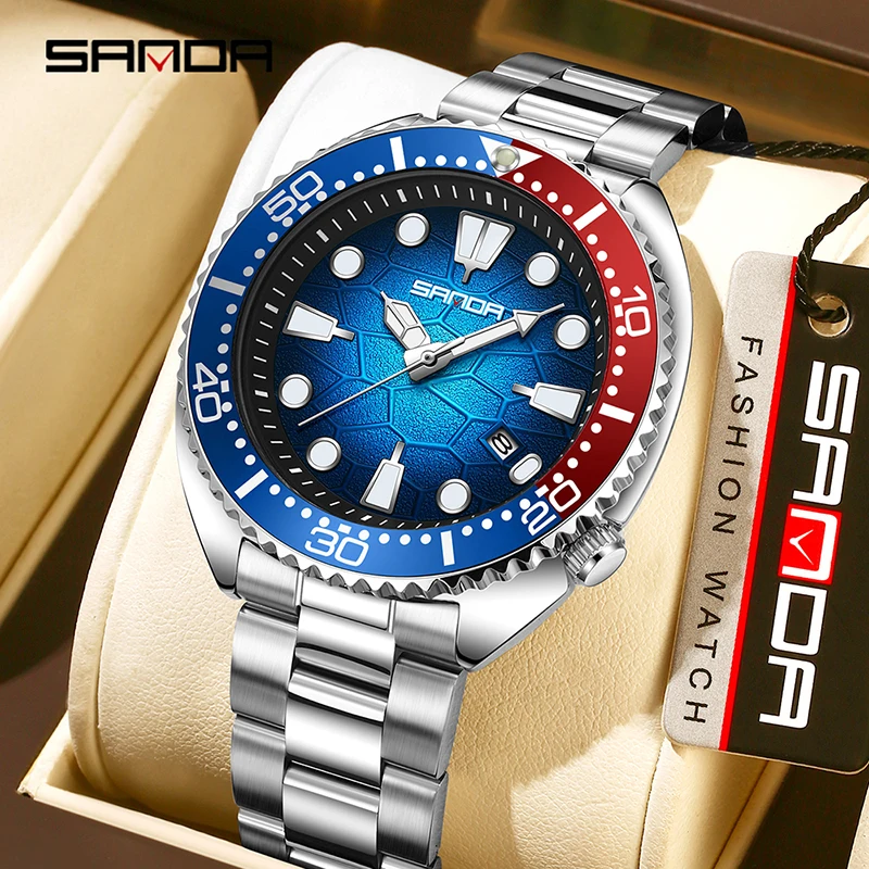 Smartwatch Luxury Watches For Men - SANDA Роскошные модные мужские кварцевые часы