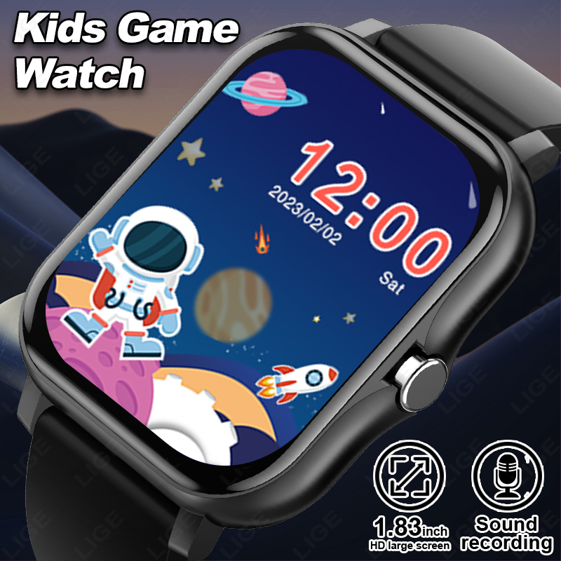 Smartwatch Digital Watches For Kid Boy With Alarm - LIGE 2025 Звуковые книги Детские умные