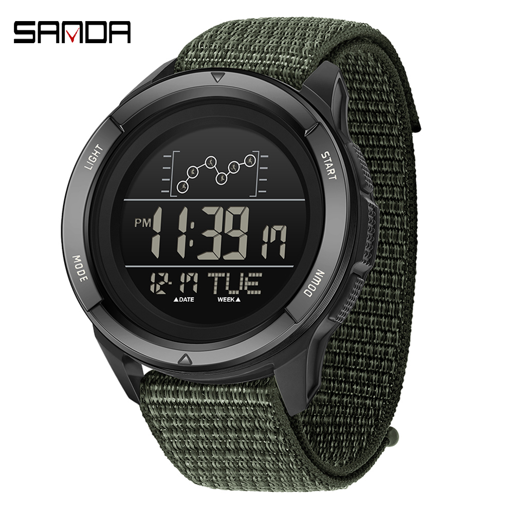 Tide Watch Surf - Электронные часы SANDA, нейлоновый ремешок, цифровой