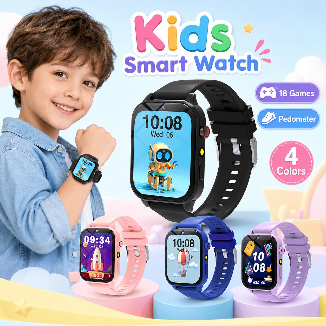 Smartwatch Digital Watches For Boys - Умные часы для детей: 18 развивающих