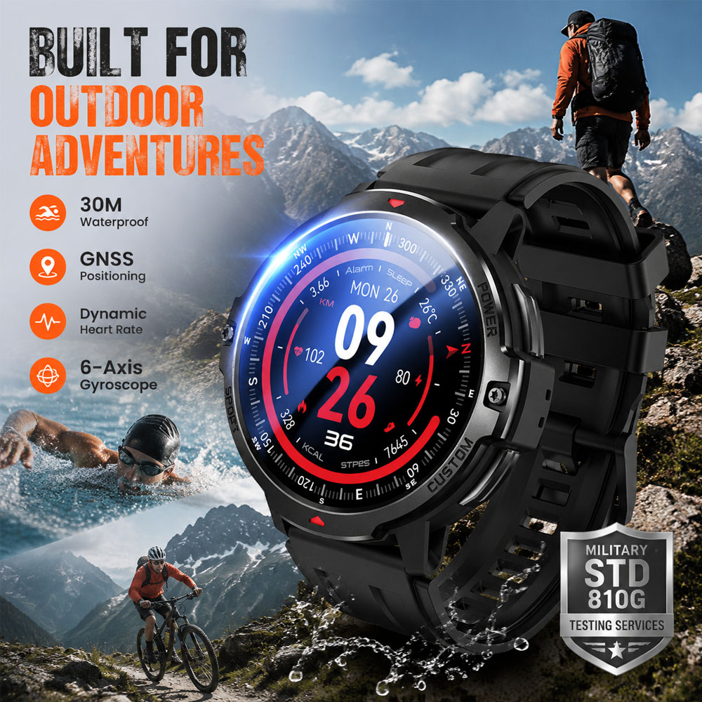 Smartwatch Timex Watches For Men - НОВЫЕ 6-осевые гироскопические военные GPS-смарт-часы с