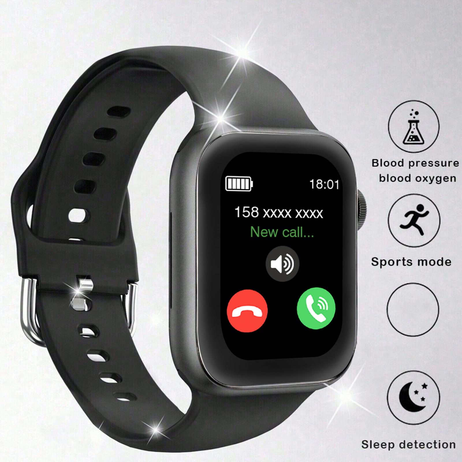 Smartwatch Iphone Watch For Men - Смарт-часы, беспроводной вызов/набор номера, мультиспортивный режим,