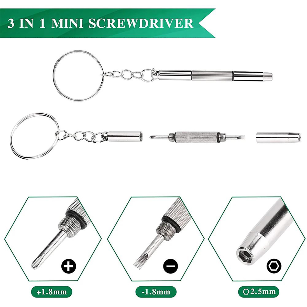 Watchmaker Screwdriver - Набор мини-отверток 3-в-1 (1/2/10 шт.) для