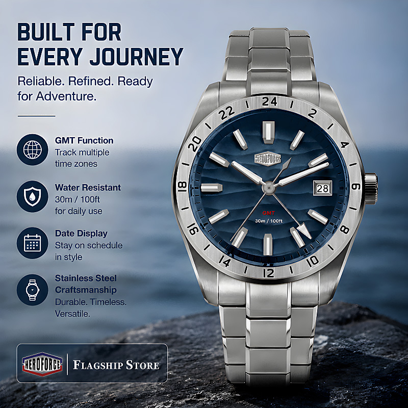 Smartwatch Luxury Watches For Men - Новые водонепроницаемые светящиеся кварцевые часы HEROFORCE,