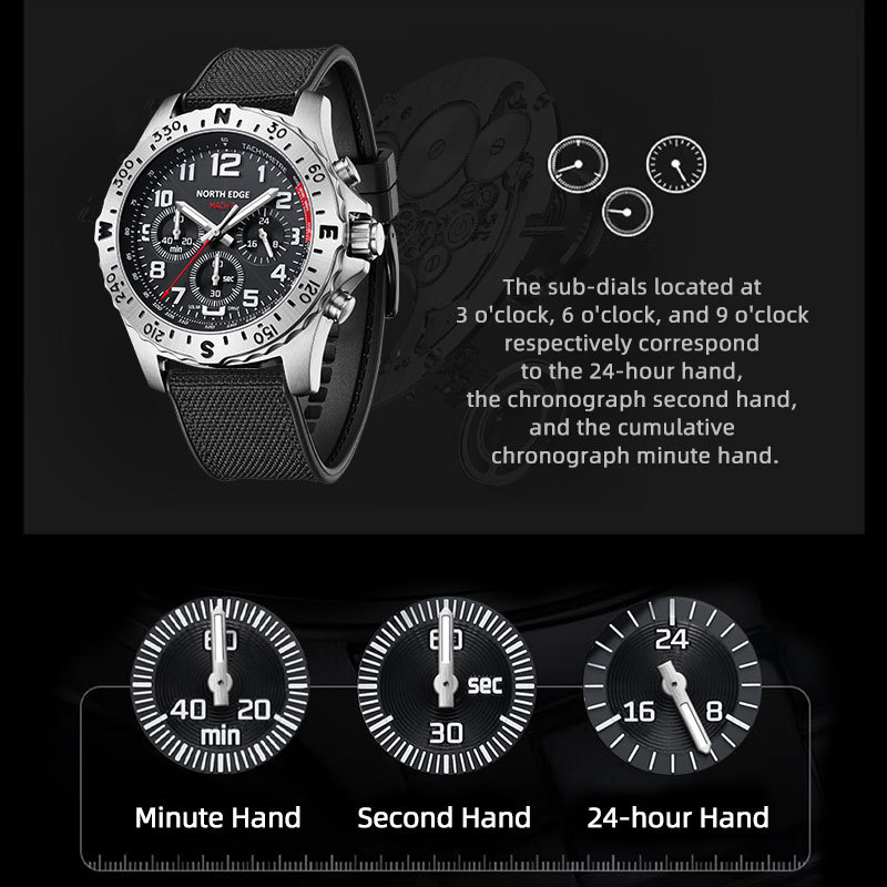 Мужские часы NORTH EDGE с солн – обзор и цена Smartwatch Premium Watches For Men