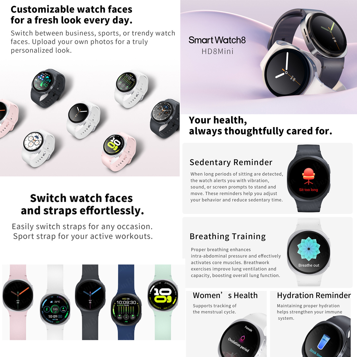 Новые смарт-часы 2026 года: 8  – обзор и цена Smartwatch Health Watches For Women