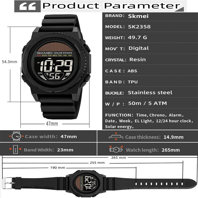 Skmei цифровые часы на солнечн – обзор и цена Tide Watch Surf