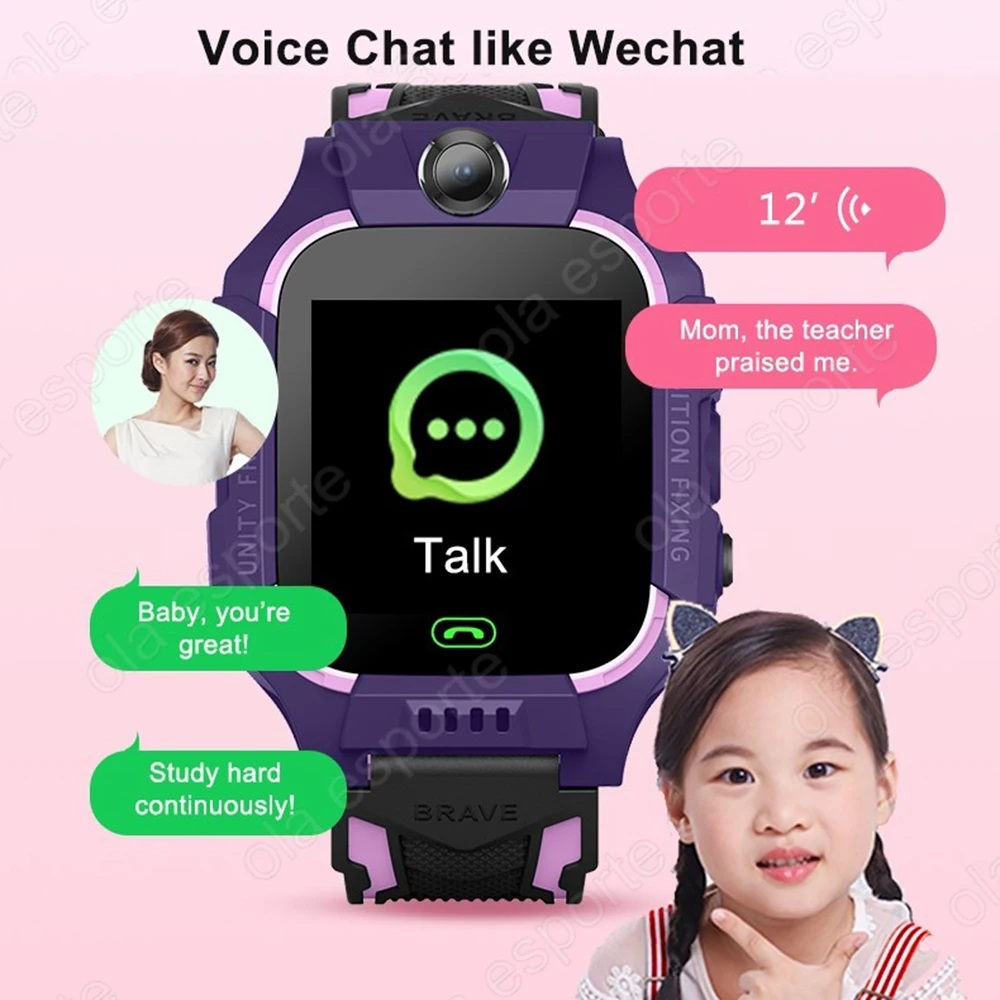 Детские смарт-часы Q12 с 2G-вы – обзор и цена Smartwatch Digital Watches For Kid Boy With Alarm