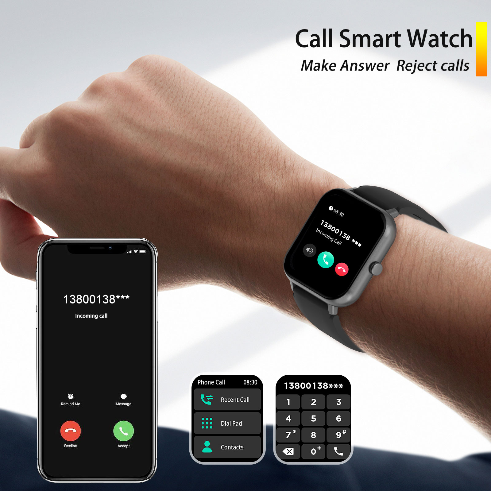 Умные часы 1,44 дюйма, беспров – обзор и цена Smartwatch Iphone Watch For Men