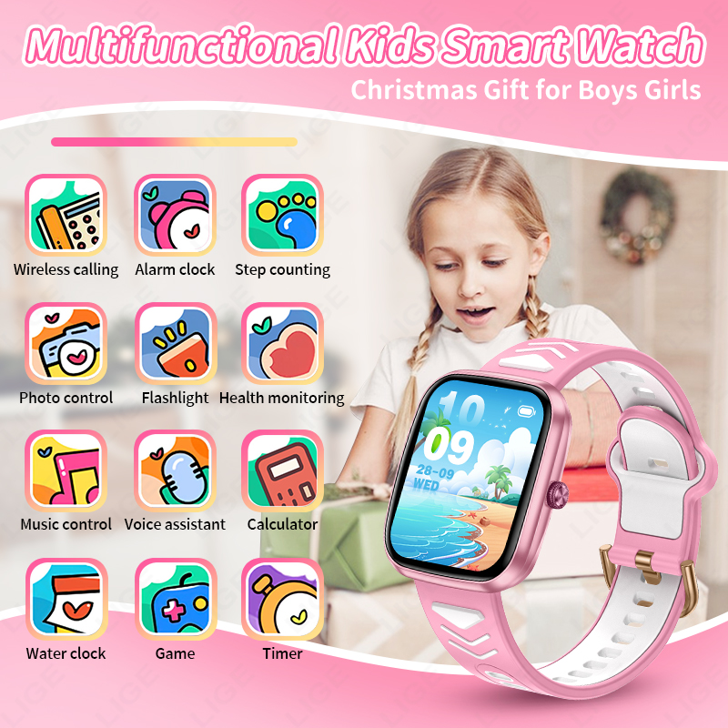 LIGE Новые 1,75-дюймовые водон – обзор и цена Smartwatch Digital Watches For Kid Boy With Alarm