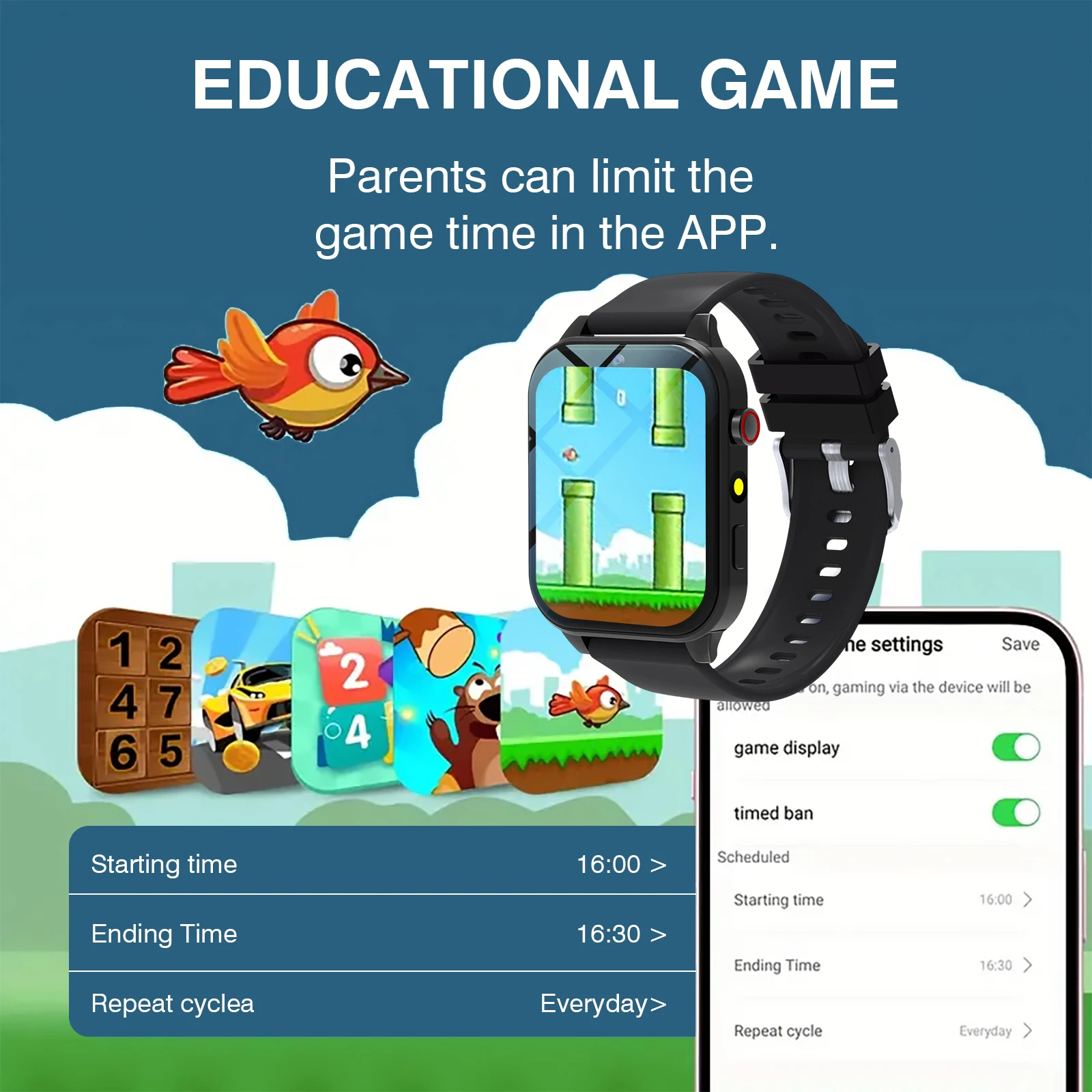 Детские умные часы 18, игровая – обзор и цена Smartwatch Digital Watches For Kid Boy With Alarm