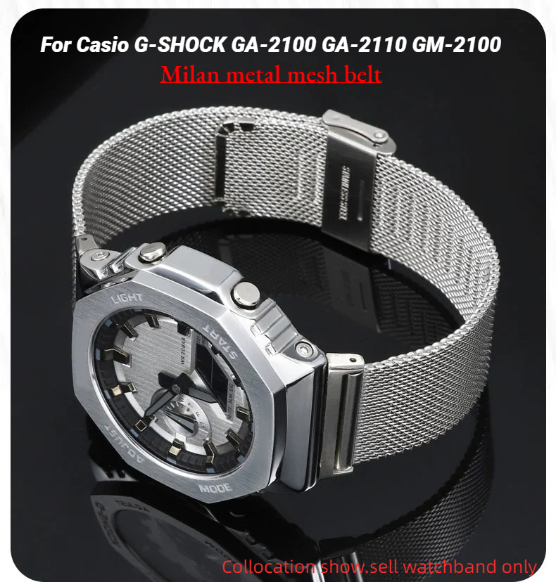 Металлический сетчатый ремень  – обзор и цена Casio Watch G-Shock Ga-2100